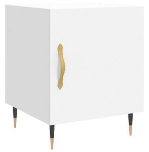 Nočný stolík biela 40x40x50 cm kompozitné drevo