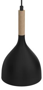 Luster na lanku NOAK WOOD 2xE27/15W/230V čierna/buk