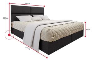 Čalúnená posteľ boxspring COMIC, 180x200, matt velvet 59