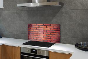 Sklenený obklad do kuchyne Tehla kamenný múr 100x50 cm