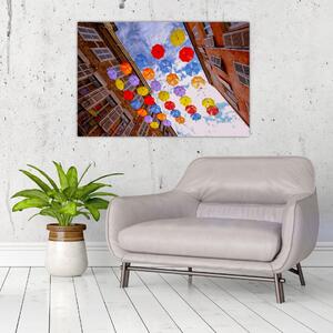 Obraz farebných dáždnikov (90x60 cm)
