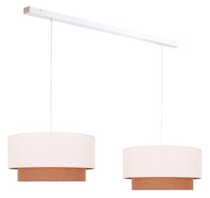 Duolla - Luster na lanku BOHO 2xE27/15W/230V béžová/hnedá
