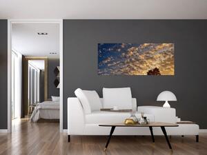 Obraz - Palmy medzi mrakmi (120x50 cm)