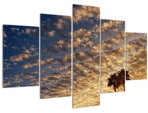 Obraz - Palmy medzi mrakmi (150x105 cm)