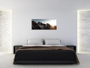 Obraz skalnatého pohoria (120x50 cm)