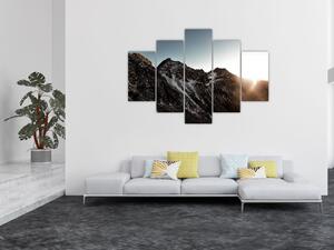 Obraz skalnatého pohoria (150x105 cm)