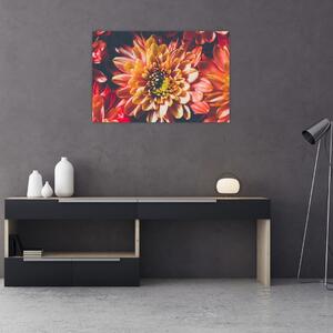 Obraz - Chryzantémy (90x60 cm)
