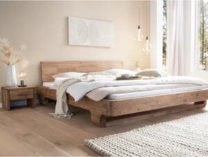 Massive home | Dřevěná postel Samira kartáčovaný akát - výběr velikosti MH1259W 140x200 cm