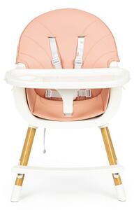 Detská ružová stolička na kŕmenie 2v1 Ružová