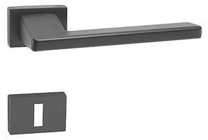 Dverové kovanie MP Junior 4140 RT (BS), kľučka-kľučka, Bez spodnej rozety, MP BS (čierna mat)