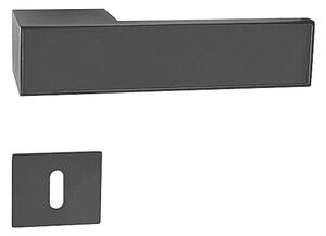 Dverové kovanie MP Frame (čierná), kľučka-kľučka, Bez spodnej rozety, MP Čierna