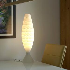 Fraktálna stolová lampa z biomateriálu, hodváb, 65 cm