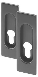 ACT Mušle pre posuvné dvere HR (čierný lak), BB - otvor na obyčajný kľúč, kľučka-kľučka, Otvor pre obyčajný kľúč BB, AC-T Č (čierna)