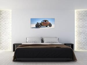 Obraz auta v púšti (120x50 cm)