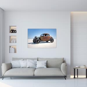 Obraz auta v púšti (90x60 cm)