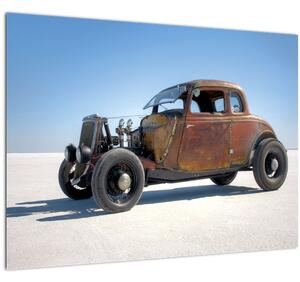 Obraz auta v púšti (70x50 cm)