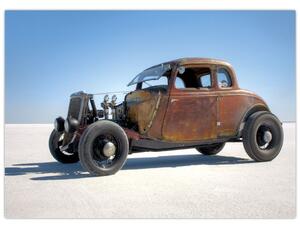 Obraz auta v púšti (70x50 cm)