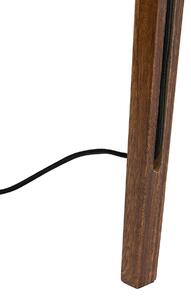 Vidiecka stojaca lampa statív orechové drevo - Tripod Classic