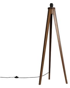 Vidiecka stojaca lampa statív orechové drevo - Tripod Classic