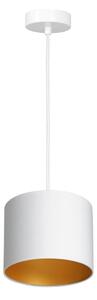 Luster na lanku ARDEN 1xE27/60W/230V pr. 18 cm biela/zlatá