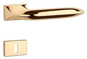 Dverové kovanie MP - AS - GLADIOLA - RT 7S (OLV PVD - Mosadz leštená lakovaná), kľučka-kľučka, WC kľúč, MP OLV (mosadz leštená a lakovaná)