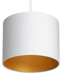 Luster na lanku ARDEN 1xE27/60W/230V pr. 18 cm biela/zlatá