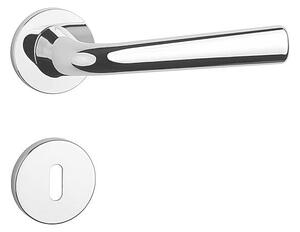 Dverové kovanie MP - AS - TULIPA - R 7S (OC - Chróm lesklý), kľučka-kľučka, Otvor na cylidrickou vložku, MP OC (chróm lesklý)