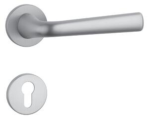 Dverové kovanie MP - AS - TULIPA - R 7S (OCS - Chróm brúsený), kľučka-kľučka, Bez spodnej rozety, MP OCS (chróm brúsený)