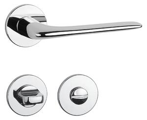 Dverové kovanie MP - AS - VIOLA - R 5S (OC - Chróm lesklý), kľučka-kľučka, WC kľúč, MP OC (chróm lesklý)