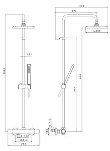 Alpi Basic - termostatický sprchový komplet 11SP2151