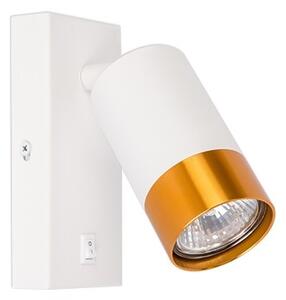 Nástenné bodové svietidlo 1xGU10/35W/230V biela/zlatá