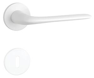 Dverové kovanie MP - AS - VIOLA - R 5S (WS - Biela matná), kľučka-kľučka, WC kľúč, MP WS (biela mat)