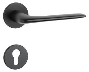 Dverové kovanie MP - AS - VIOLA - R 5S (BS - Čierna matná), kľučka-kľučka, Bez spodnej rozety, MP BS (čierna mat)