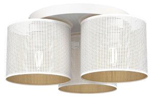Luster prisadený LOFT SHADE 3xE27/60W/230V biela/zlatá