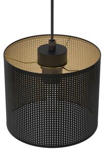 Luster na lanku LOFT SHADE 3xE27/60W/230V čierna/zlatá