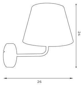 Nástenná lampa ARDEN 1xE27/60W/230V čierna/zlatá