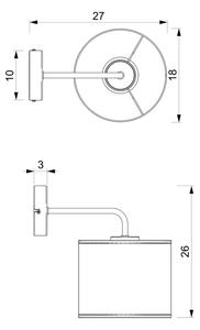 Nástenná lampa LOFT SHADE 1xE27/60W/230V čierna