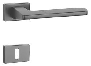 Dverové kovanie MP - AS - YUKA - RT 7S (BS - Čierna matná), kľučka-kľučka, Otvor pre obyčajný kľúč BB, MP BS (čierna mat)