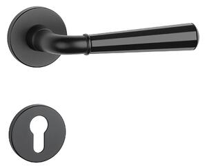 Dverové kovanie MP MARIGOLD 1 - R 7S (BS - Čierna matná), kľučka-kľučka, Otvor pre obyčajný kľúč BB, MP BS (čierna mat)
