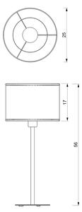 Stolná lampa LOFT SHADE 1xE27/60W/230V pr. 25 cm biela/zlatá