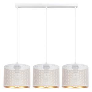 Luster na lanku ALDO 3xE27/60W/230V biela