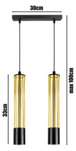 Luster na lanku PRESCOT 2xGU10/40W/230V zlatá