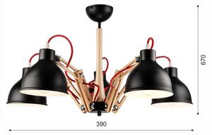 Prisadený luster MARCELLO 5xE27/60W/230V