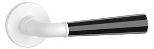 Dverové kovanie MP MARIGOLD 3 - R 7S (WS/BS/WS - Biela matná / čierna matná / biela matná), kľučka pravá-guľa, Otvor na cylidrickou vložku, MP WS/BS/WS