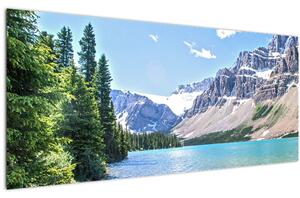 Obraz Alpského jazera (120x50 cm)