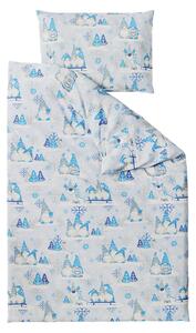 Bavlnené obliečky VIANOČNÝ ŠKRIATOK modrý Rozmer obliečky: 70 x 90 cm | 140 x 200 cm