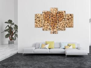 Obraz - Srdce z dreva (150x105 cm)