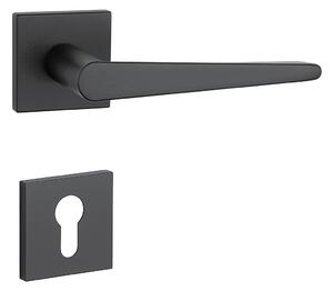 Dverové kovanie MP ARNICA - HR 7S (BS - Čierna matná), kľučka-kľučka, WC kľúč, MP BS (čierna mat)