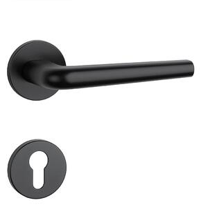 Dverové kovanie MP FUNKIA - R 7S (BS - Čierna matná), kľučka-kľučka, Otvor pre obyčajný kľúč BB, MP BS (čierna mat)