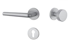 Dverové kovanie MP FUNKIA - R 7S (OCS - Chróm brúsený), kľučka-kľučka, WC kľúč, MP OCS (chróm brúsený)